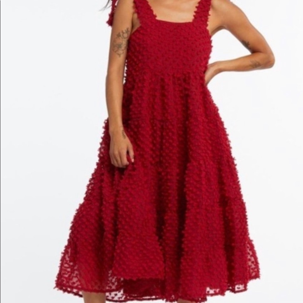 Sister Jane likely lady ruby red babydoll dress